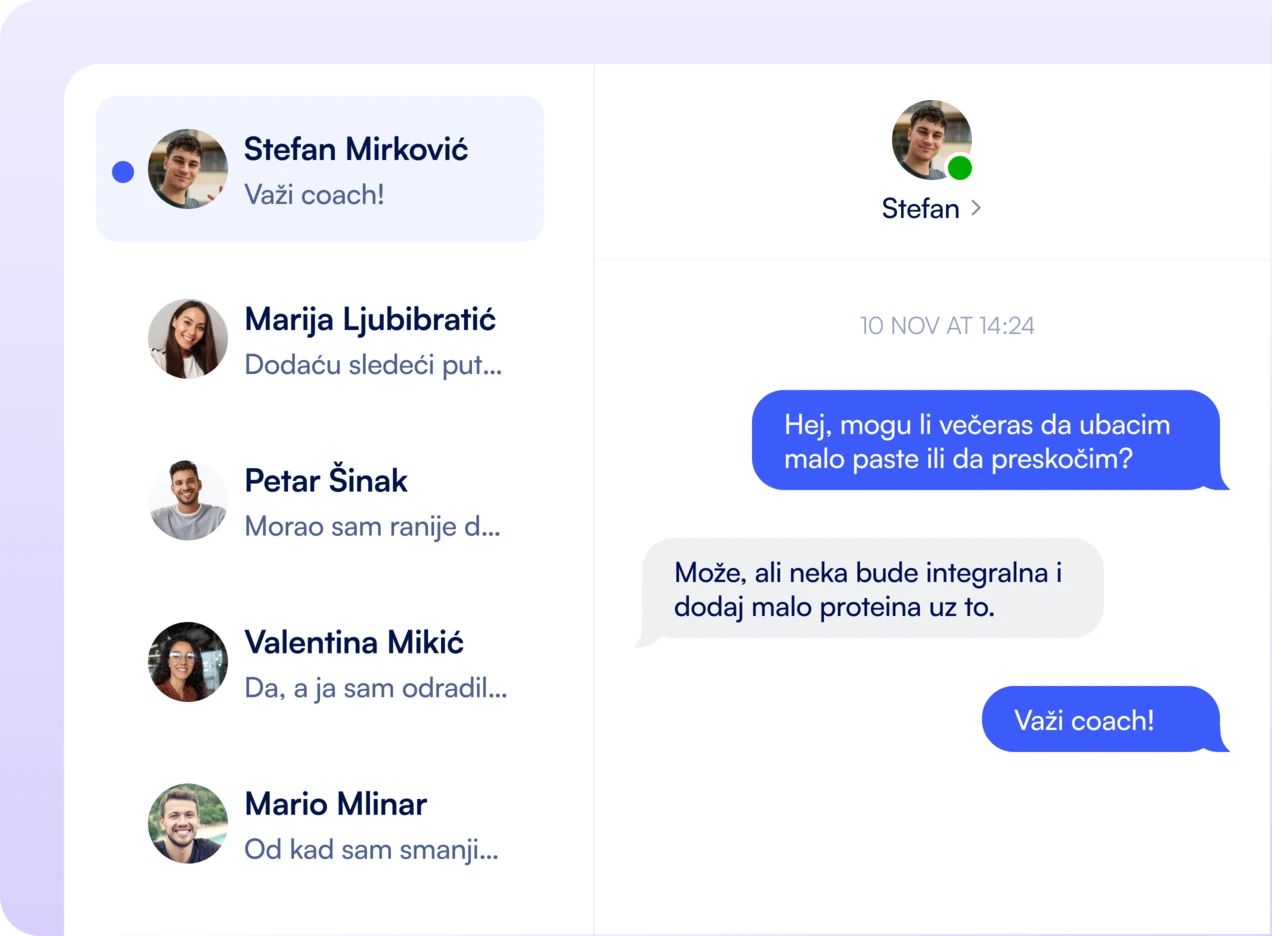 Prikaz poruka sa klijentima u Flexoru